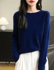 Chanyarn Women's 100% Merino Wool 2025 Fall Winter First-Line Ready to Wear Long Sleeve Seamless Knit Crewneck Sweater