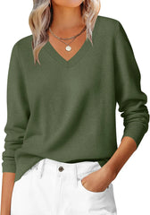 ANRABESS Women’s Fall Long Sleeve V Neck Light Sweaters