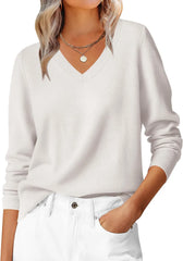 ANRABESS Women’s Fall Long Sleeve V Neck Light Sweaters