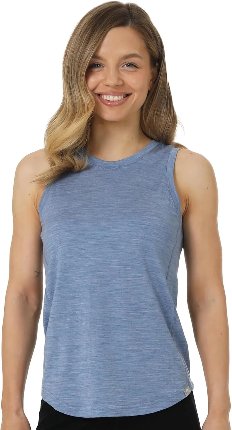 100% Merino Wool Tank Top Women - Active Sleeveless Undershirt Base Layer