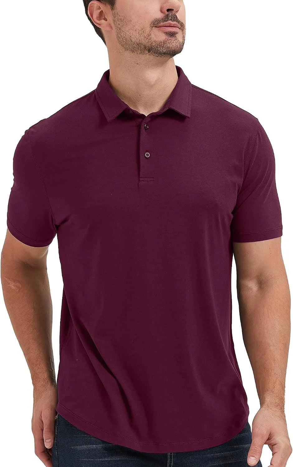 netdraw Men's Ultra Soft Bamboo Viscose Polo Curved Hem S-3XL