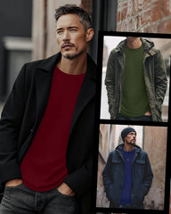 3 Pack Mens Long Sleeve Thermal Shirts Crew Neck Tops