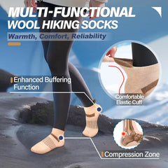 Anlisim Merino Wool Ankle Running Hiking Socks for Women and Men