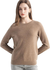 Chanyarn Women's 100% Merino Wool 2025 Fall Winter First-Line Ready to Wear Long Sleeve Seamless Knit Crewneck Sweater