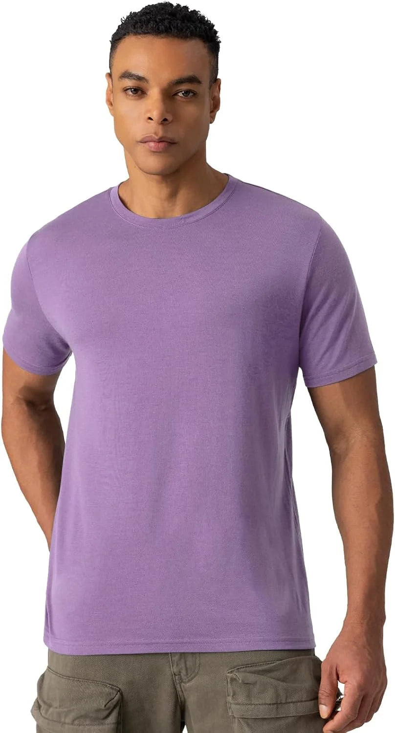 Merino Protect 100% Merino Wool V-Neck T Shirts for Men Odor Resistance Base Layer Hiking Travel T-Shirt Soft Undershirt