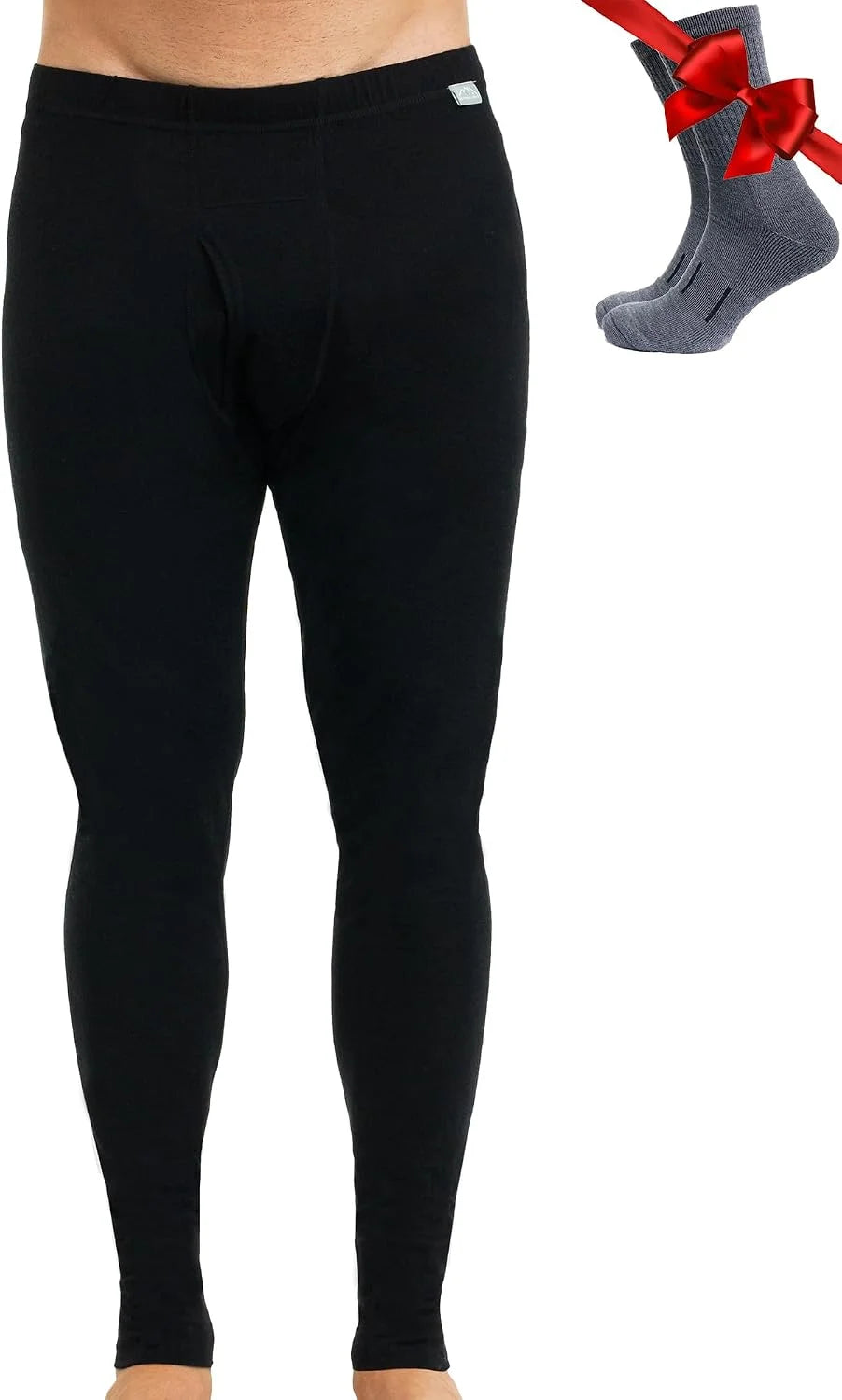 100% Merino Wool Base Layer Mens Pants - Thermal Underwear Long Johns